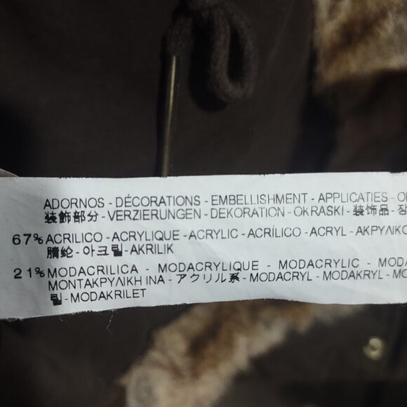 Zara Trafaluc Brown Winter Coat w/hood Size Medium Faux Fur lined - Picture 5 of 10